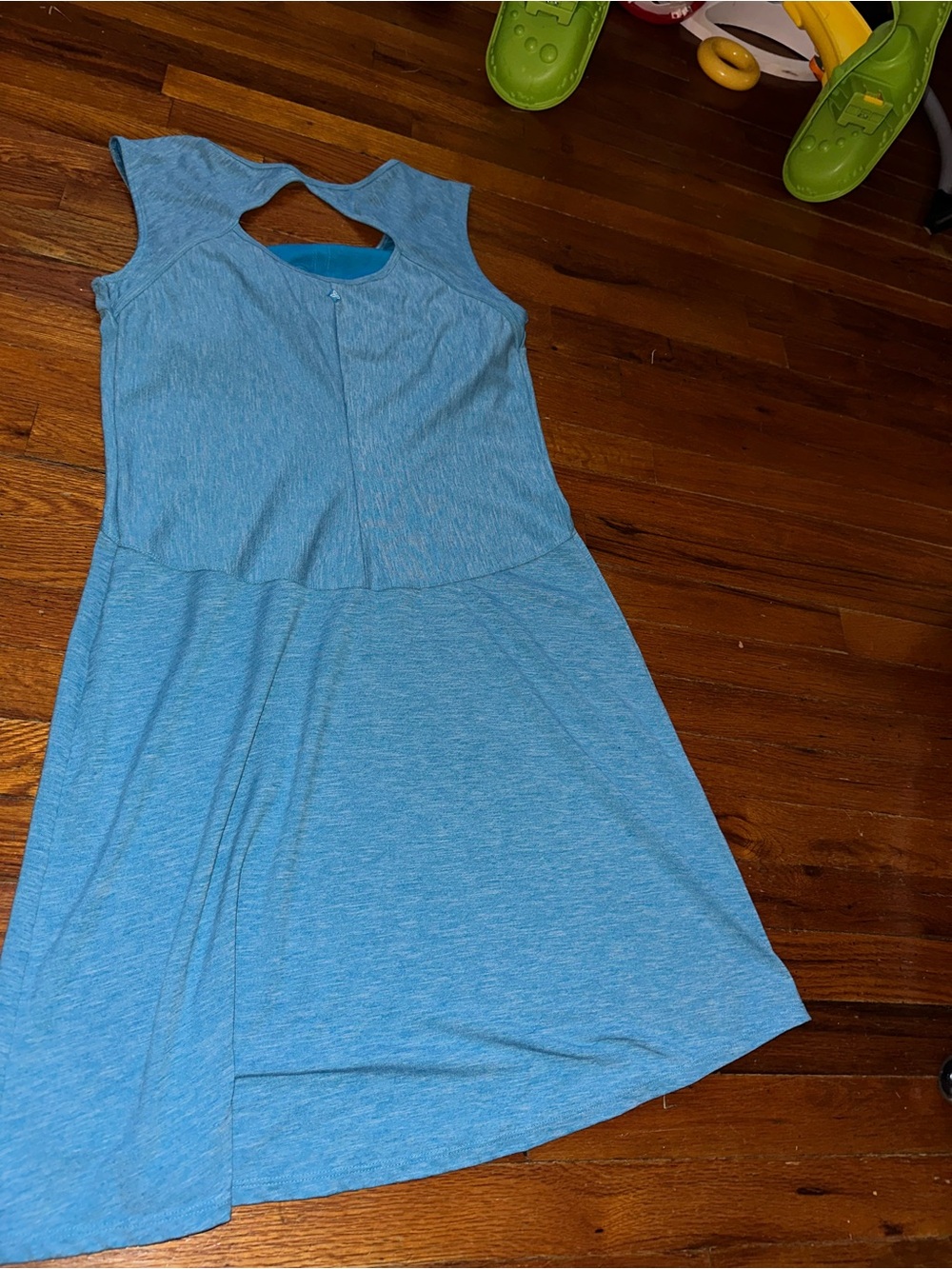 Prana Light Blue Sleeveless Midi Dress - Picture 2 of 5